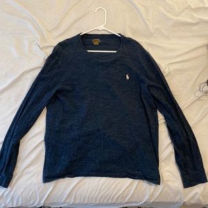 Polo Ralph Lauren long sleeve Navy Blue XL custom Fit